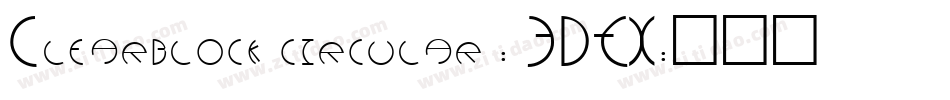 Clearblock circular - 3DFX字体转换